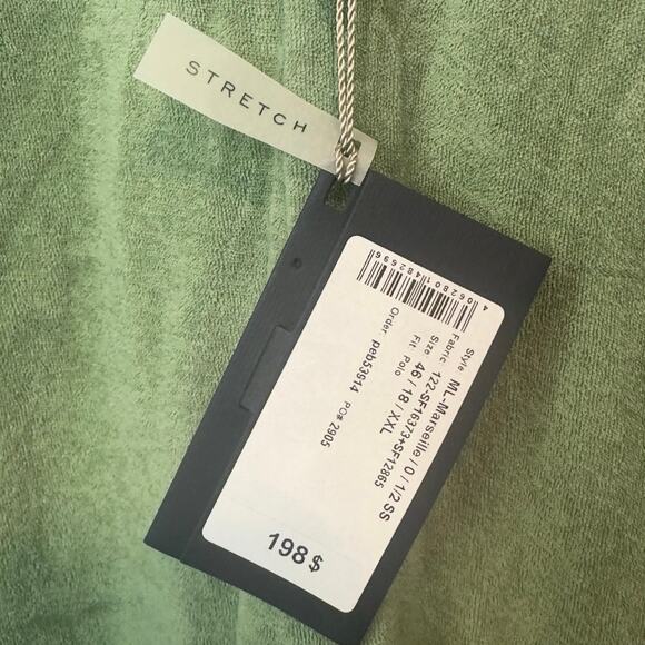 NWT Emanuel Berg Superfine Shirting Modern Fit Terry Cloth Polo Shirt Size XXL - Picture 6 of 8